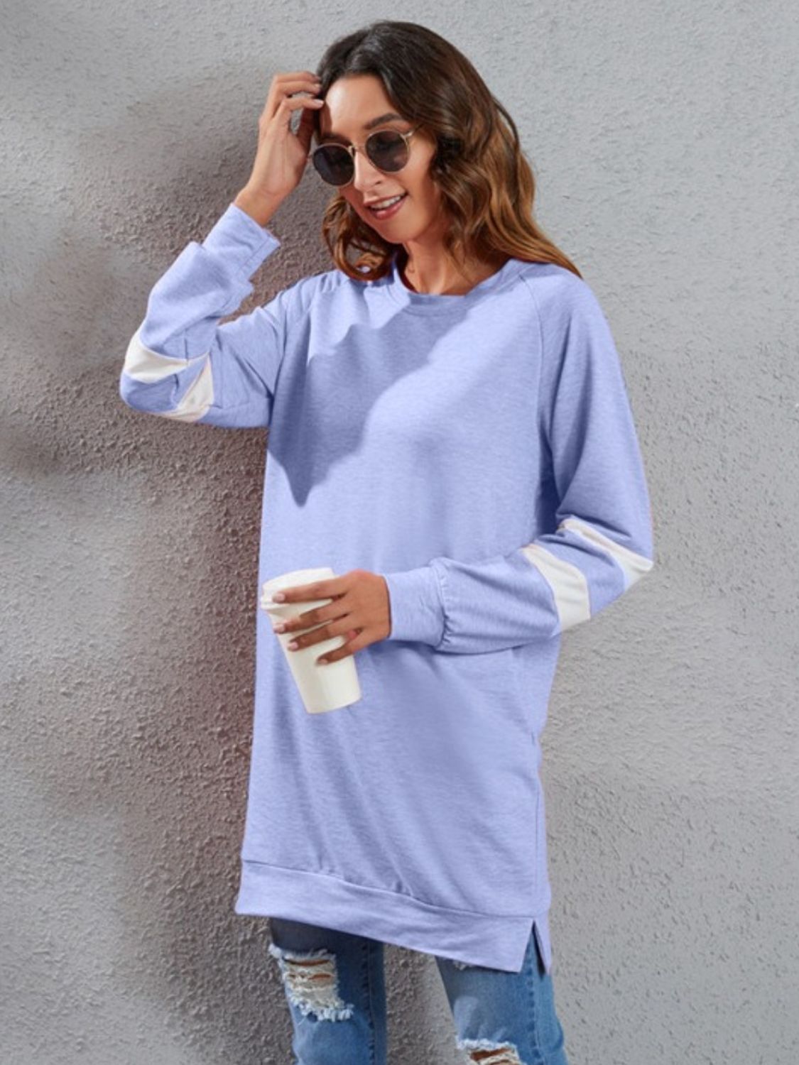 Full Size Striped Round Neck Long Sleeve T-Shirt