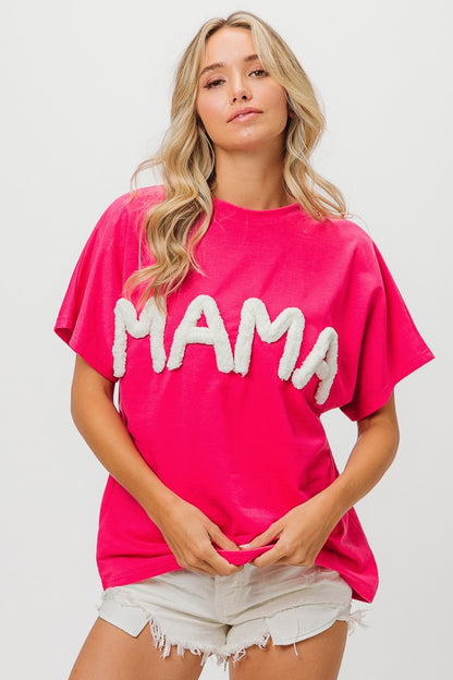 Fuchsia Round Neck Short Sleeve T-Shirt