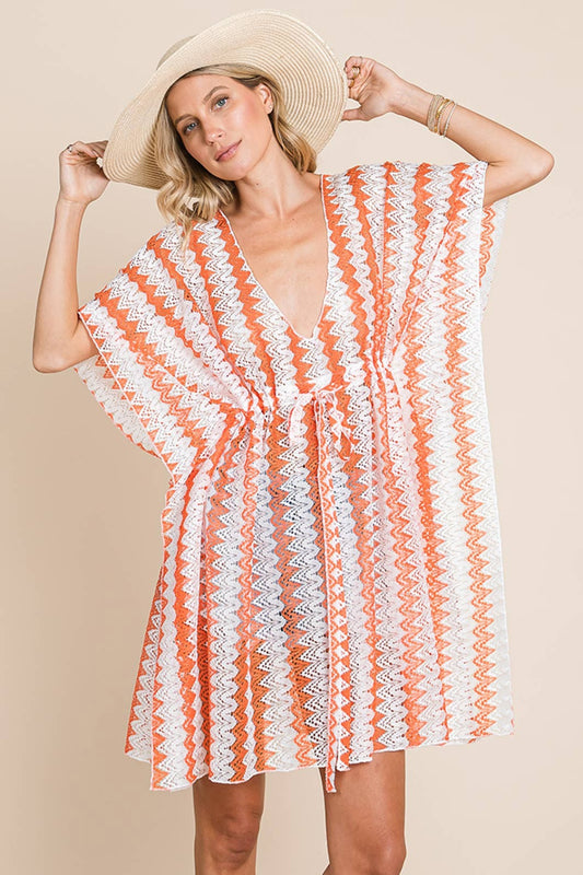 Orange Label Multi Crochet Lace Cover Up