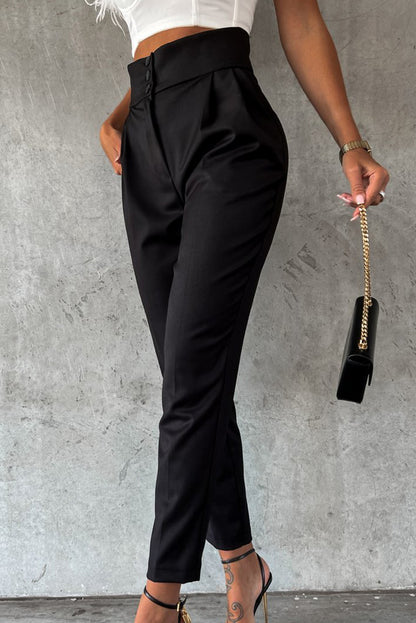 High Waist Wide Waistband Pants