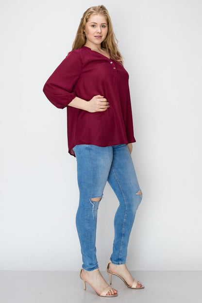 Plus Size Simple Blouse