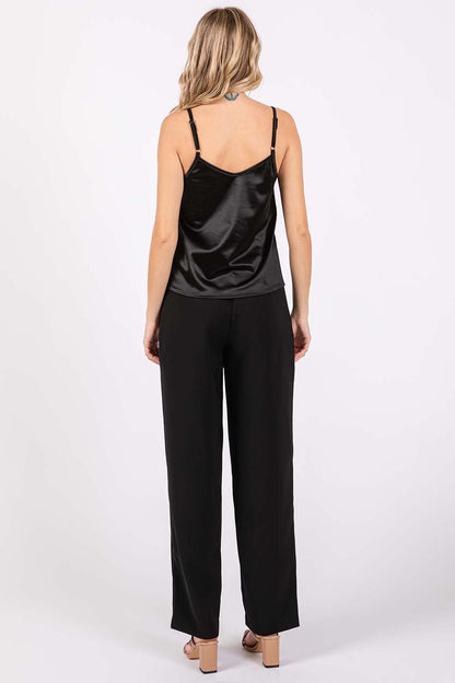 GeeGee High-Waisted Pleated Pants