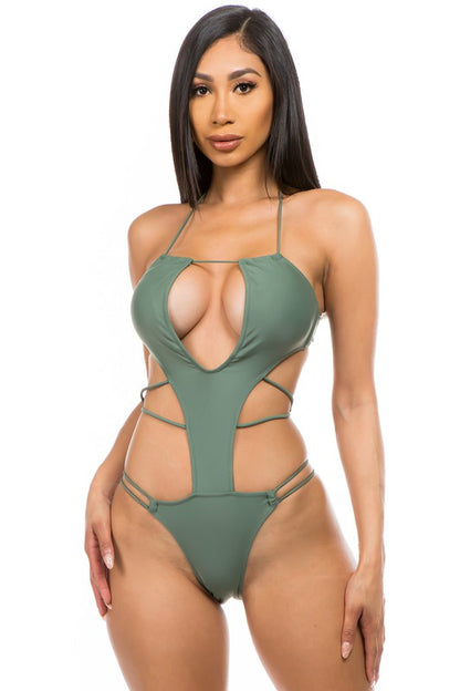 One-piece with sexy cut outs