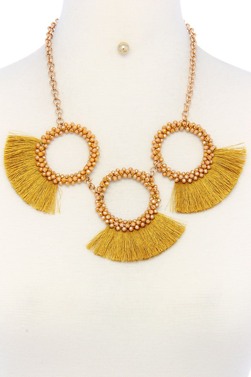 Fashion chunky stylish necklace and earring set