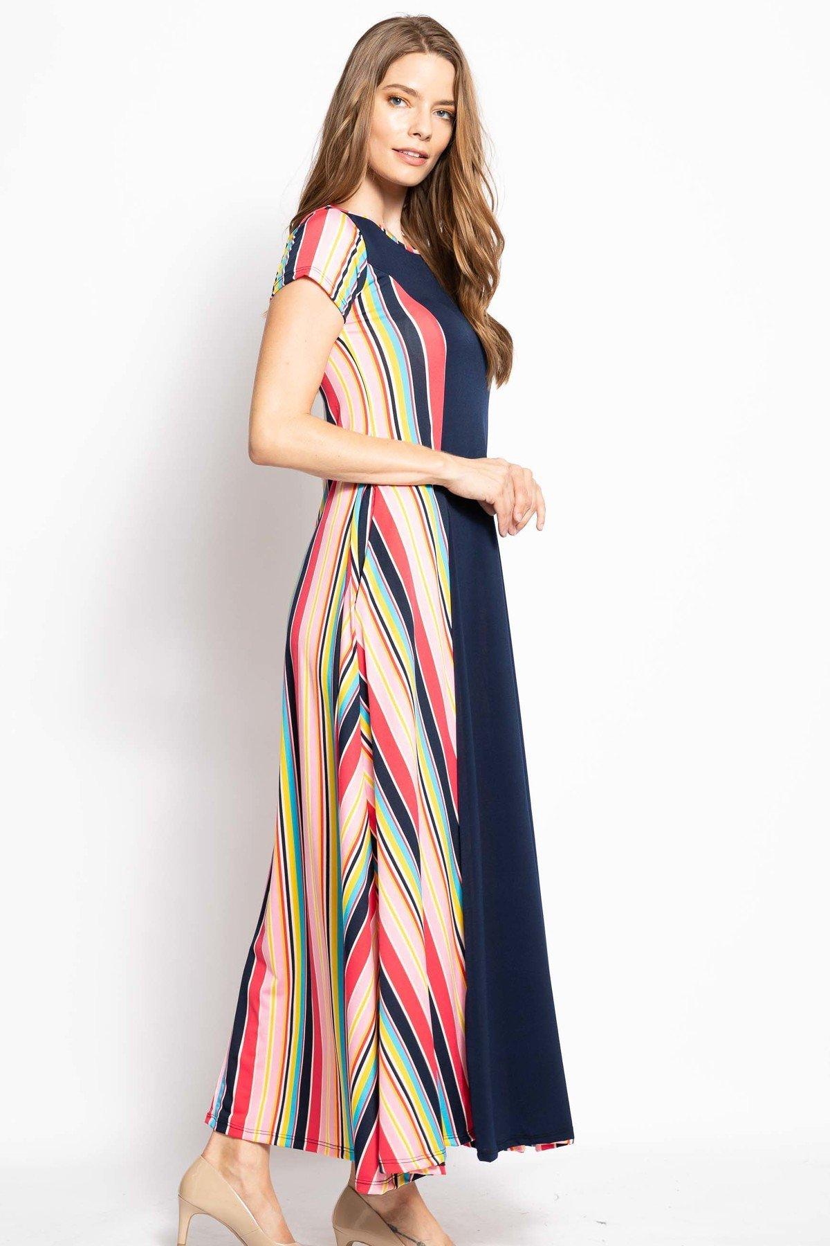 Black & Red Summer Maxi Dress