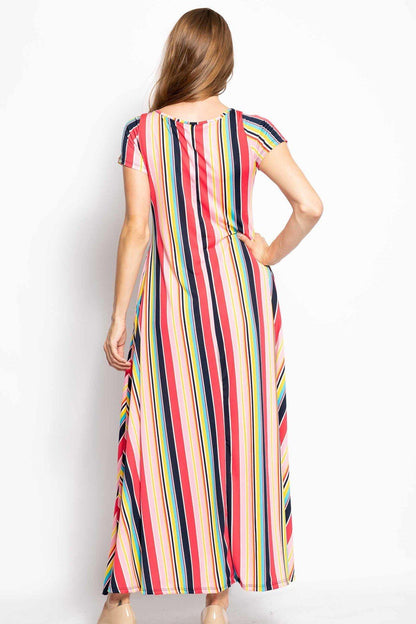 Black & Red Summer Maxi Dress