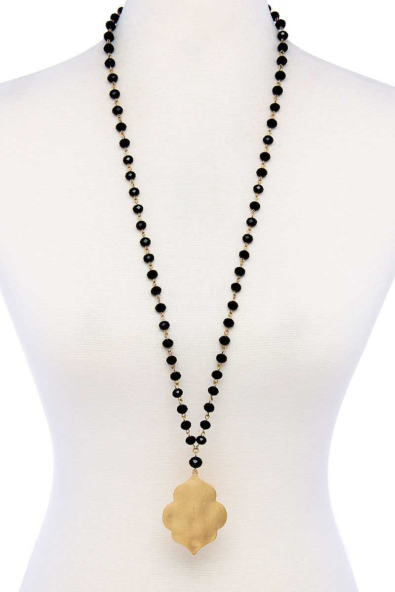 Designer Multi Bead Pendant Necklace