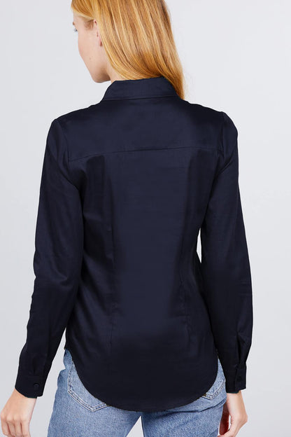 Black Button Down Woven Shirts