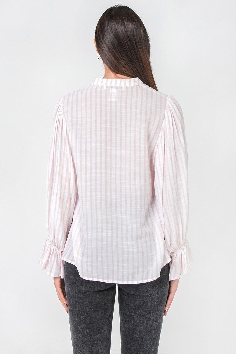 White Floral Eyelet And Solid Mixed Top