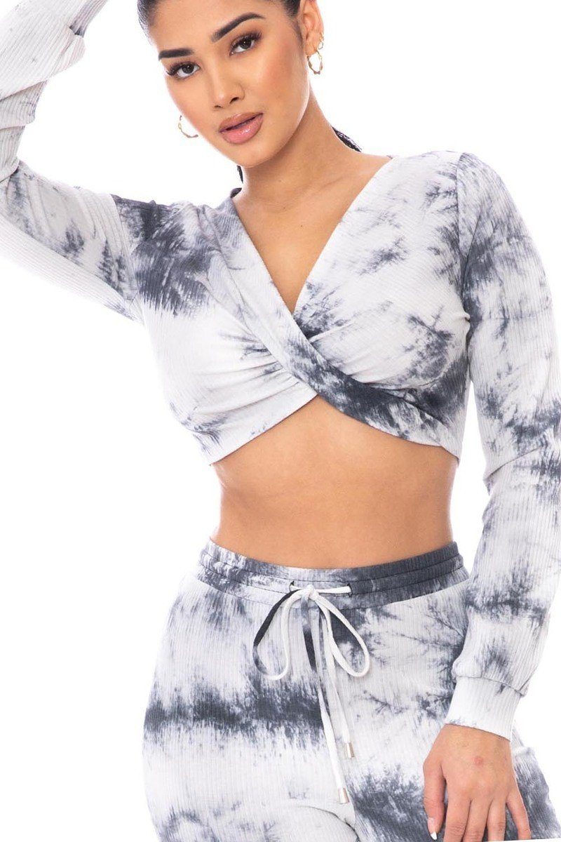 Tie Dye Ribbed Sweater Set