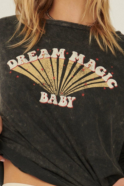 Black Mineral Washed Knit Top