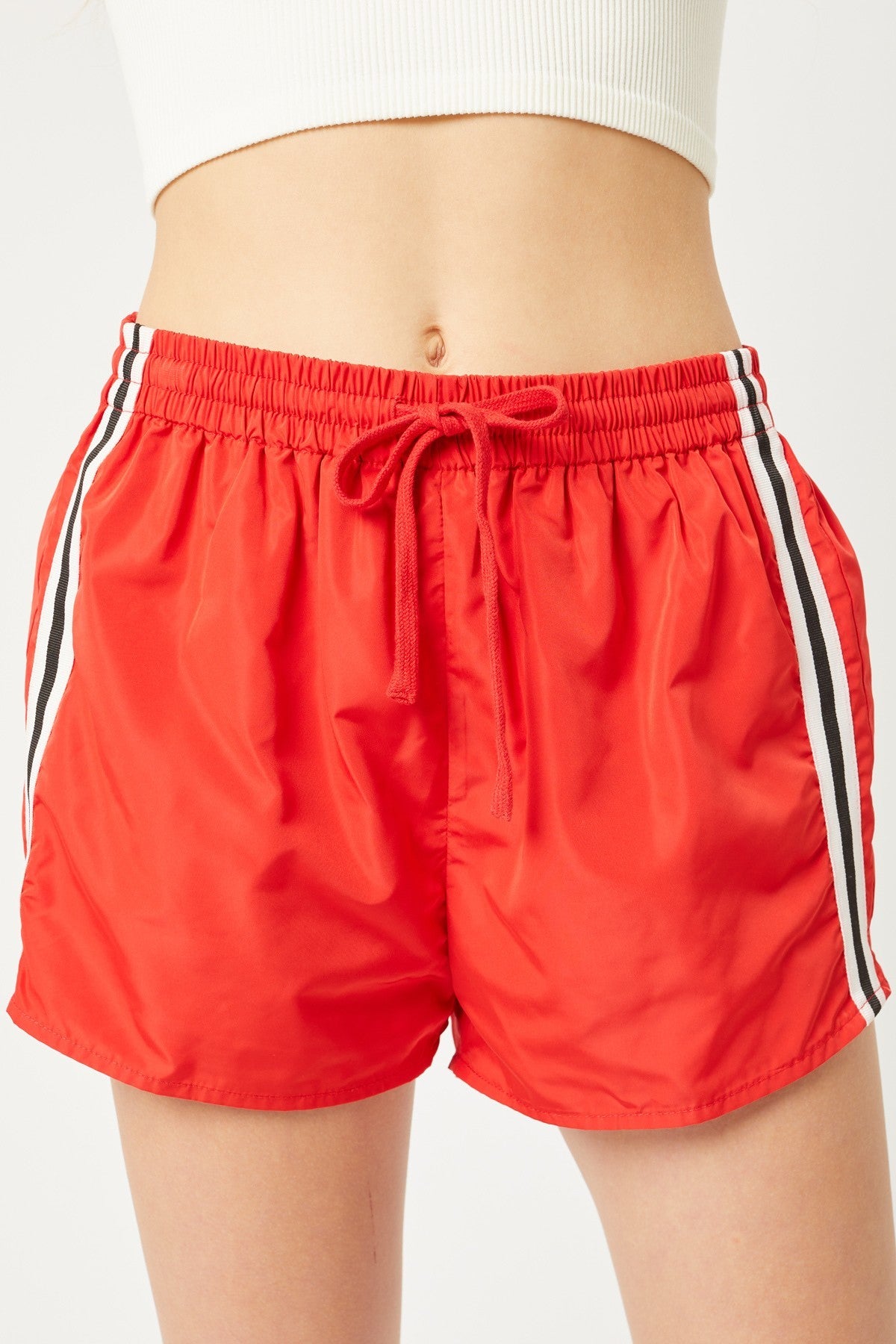 Orange Pair Of Windbreaker Shorts