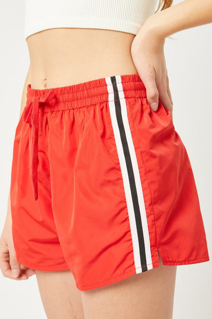 Orange Pair Of Windbreaker Shorts