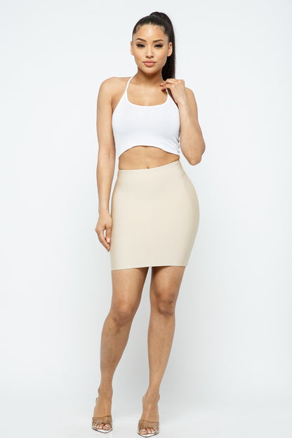 White Bandage Mini Skirt