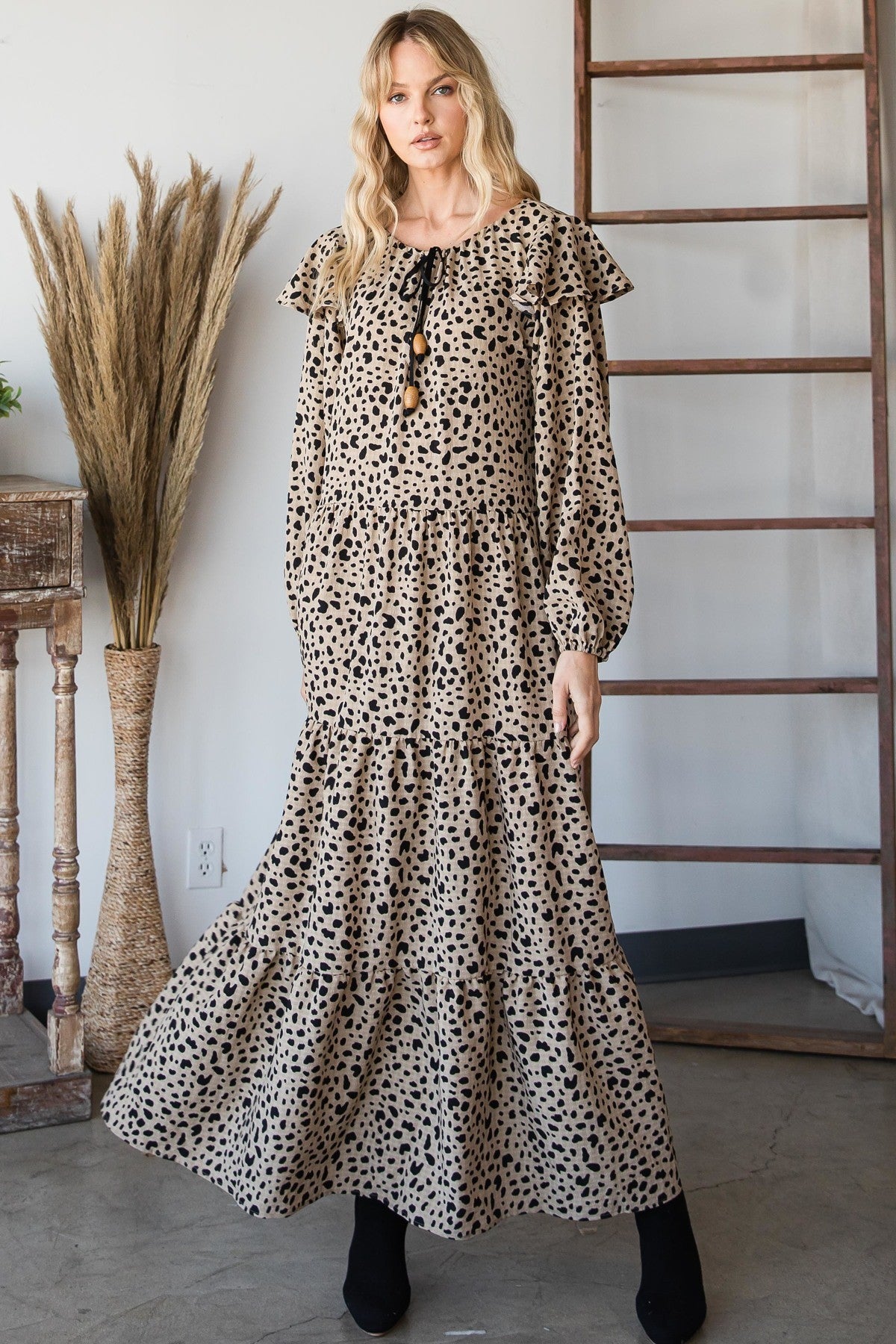 Grey Bohemian Maxi Dress
