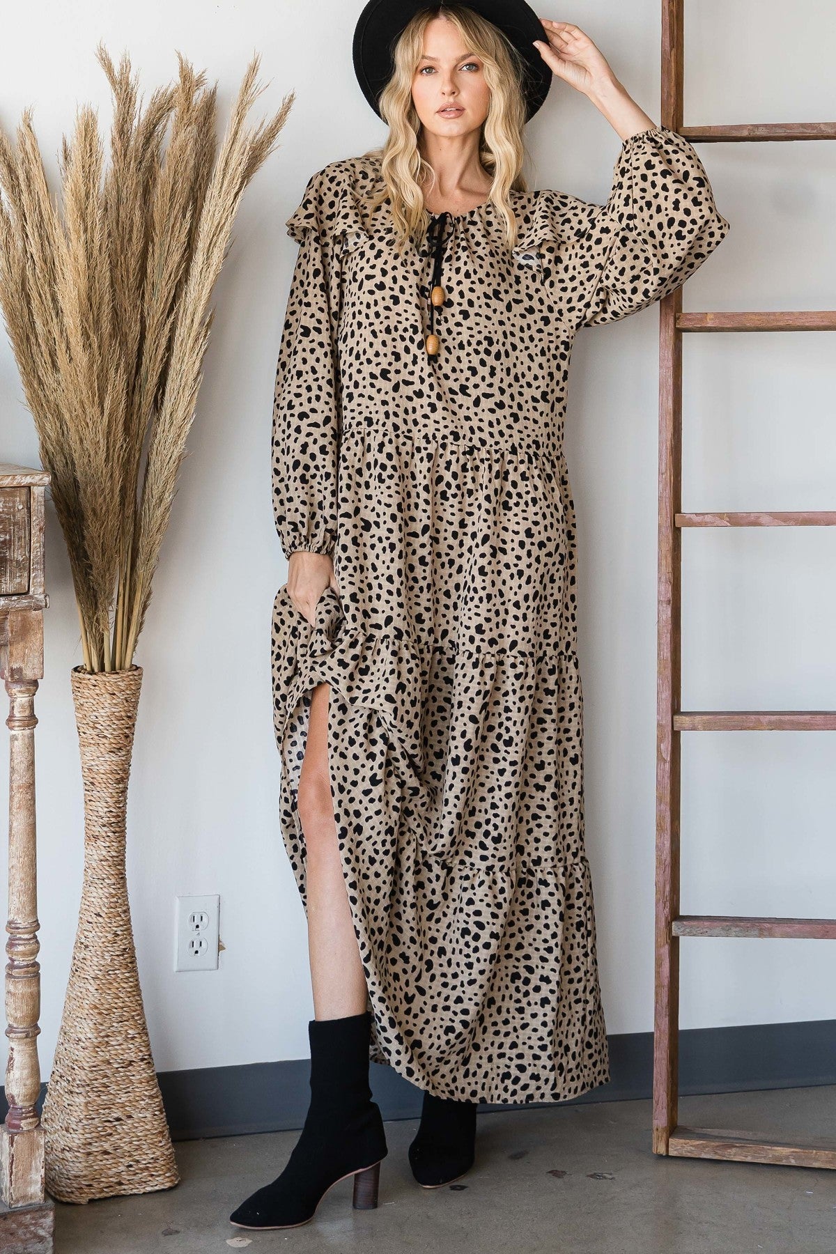 Grey Bohemian Maxi Dress