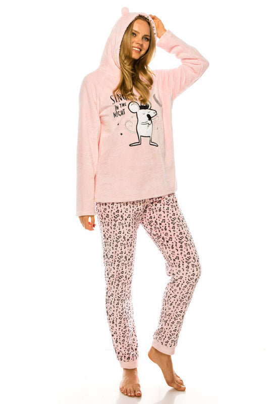 Light Pink 2 Piece Pajama Set