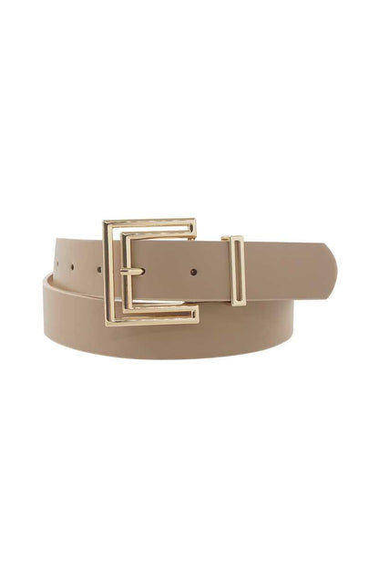 Women Outline Cutout Square Buckle Belt