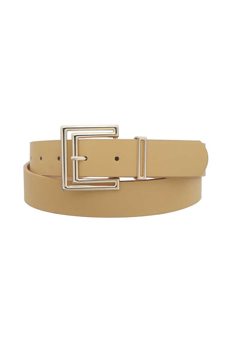 Women Outline Cutout Square Buckle Belt