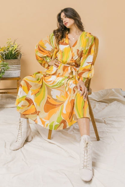 Women Printed Woven Midi Dress