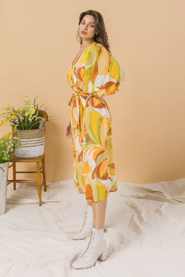 Women Printed Woven Midi Dress