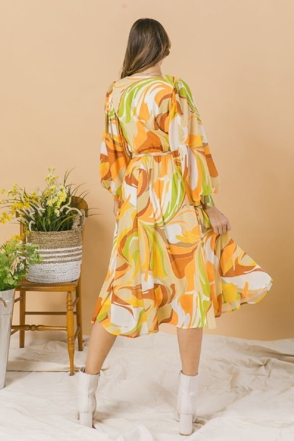 Women Printed Woven Midi Dress