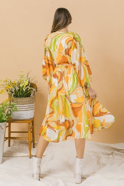 Women Printed Woven Midi Dress
