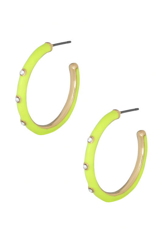 Color Metal Hoop Earring