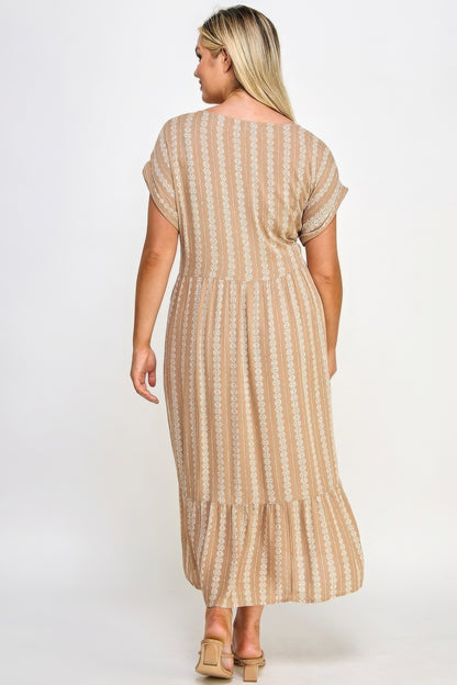 Cream Maxi Dress W/ Slip