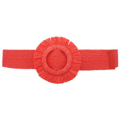 Fringe Circle Straw Belt