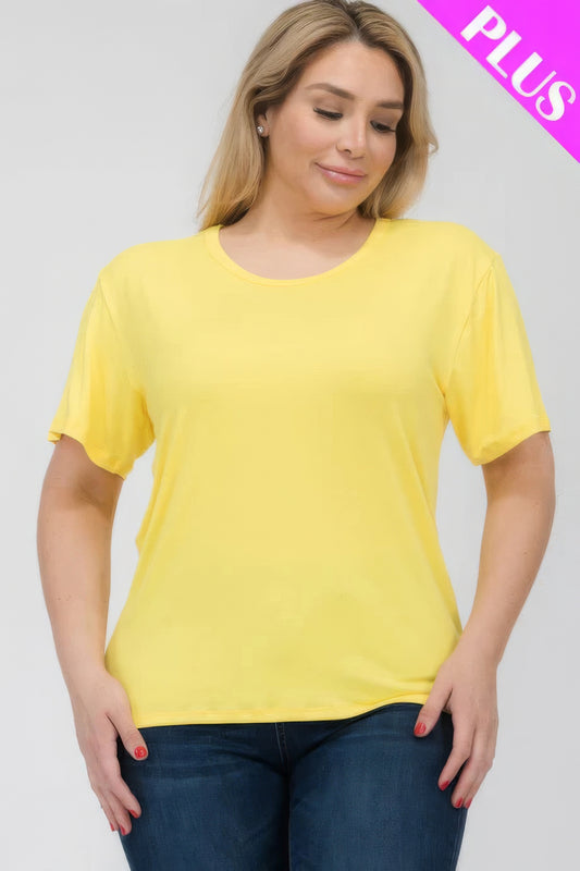 Plus Size Basic Short Sleeve T-shirt