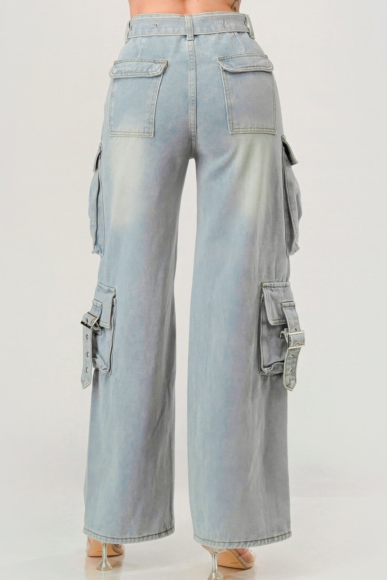 Light Blue Denim Cargo Jean