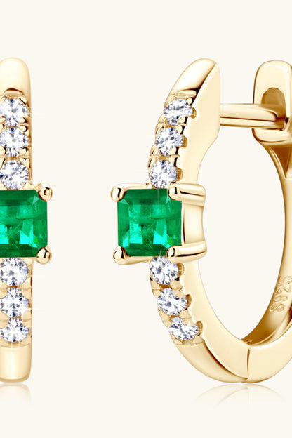 Lab-Grown Emerald Earrings