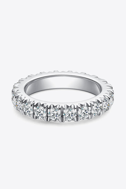 2.3 Carat Moissanite 925 Sterling Silver Eternity Ring