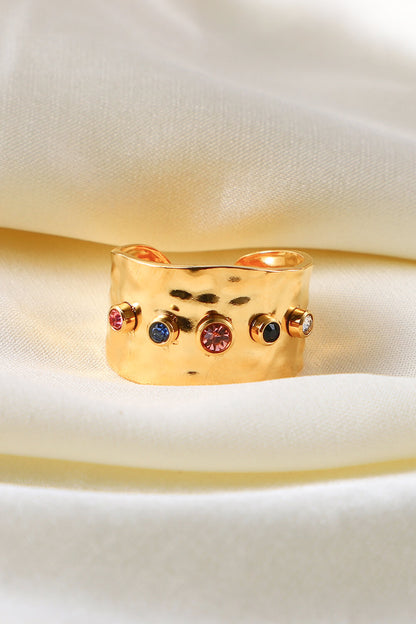 18K Gold-Plated Zircon Ring