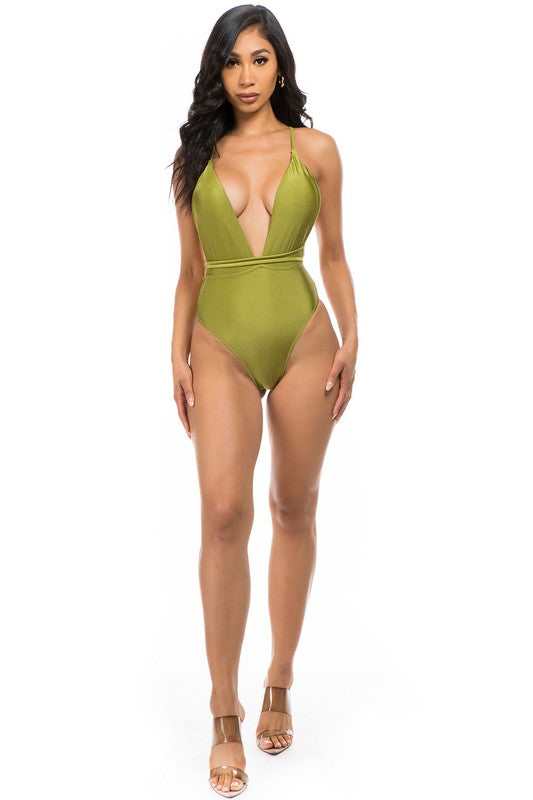 One-piece bathing suit