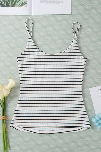 Striped Scoop Neck Cami