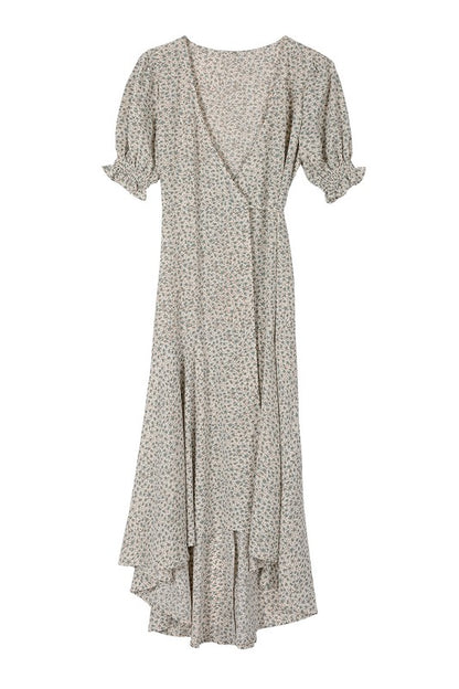 SS V neck wrap dress