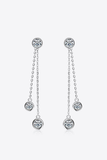 2.6 Carat Moissanite 925 Sterling Silver Earrings