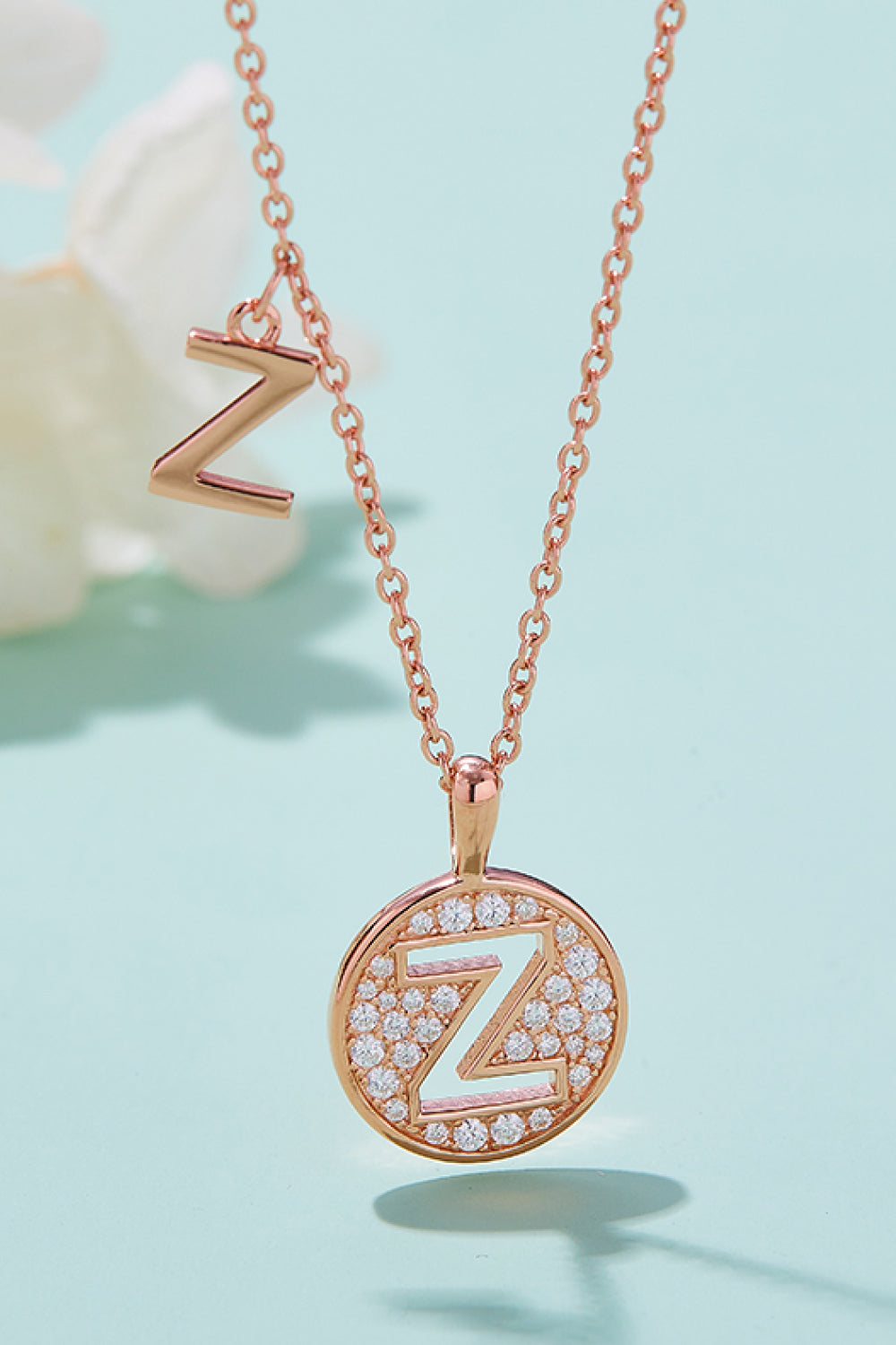 Moissanite U to Z Pendant Necklace