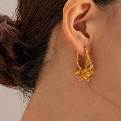 18K Gold-Plated Stainless Steel Earrings