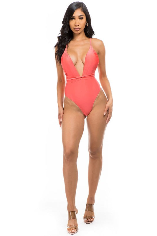 One-piece bathing suit