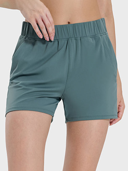 Elastic Waist Active Shorts