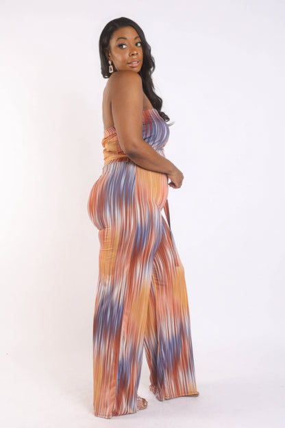 Printed Tube Jumpsuit