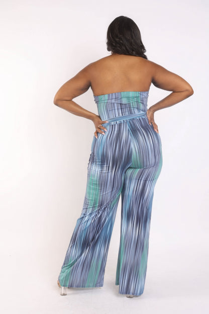 Printed Tube Jumpsuit