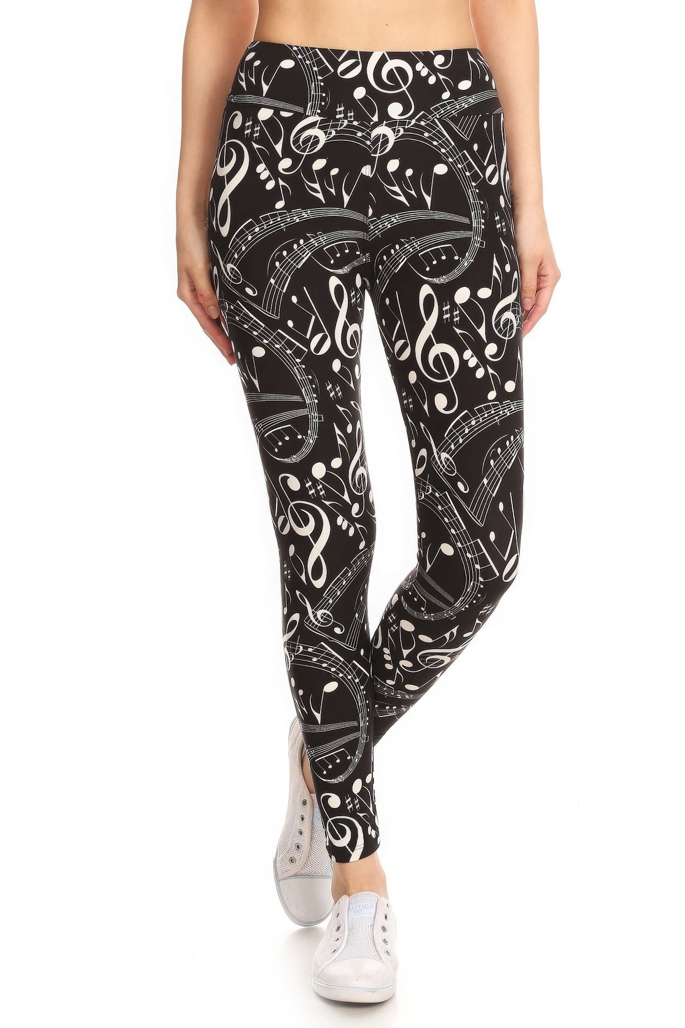 Full Length Leggings In A Slim Fitting Style With A Banded High Waist