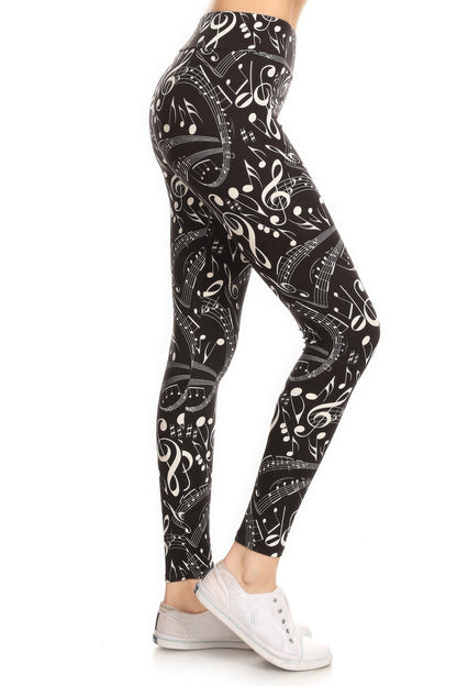 Full Length Leggings In A Slim Fitting Style With A Banded High Waist