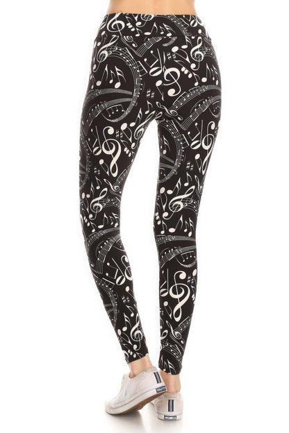 Full Length Leggings In A Slim Fitting Style With A Banded High Waist