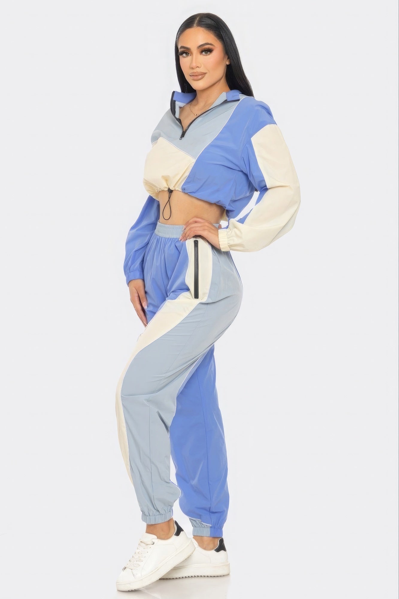 Blue Cargo Jogger Set