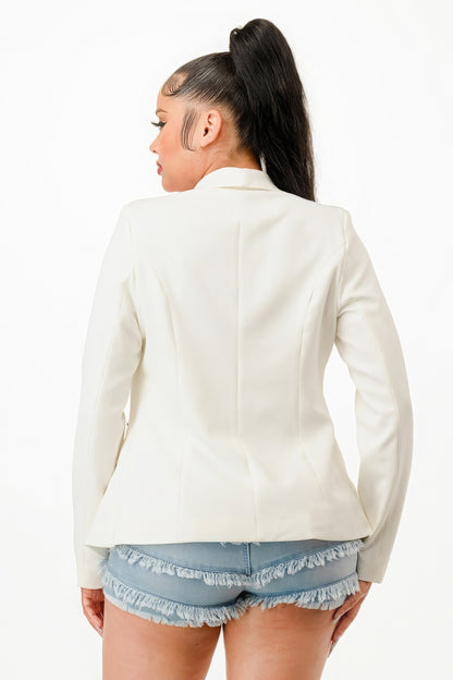 Women Double Breasted Blazer Jacket